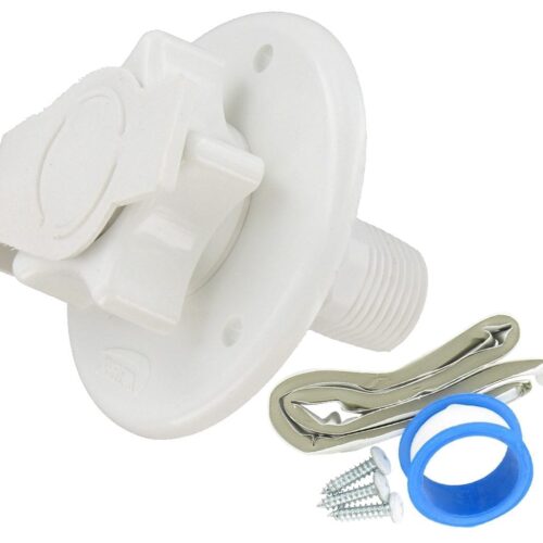 Valterra | City Water Inlet - 2-3/4" - Flange - MPT | A01-0168VP | White