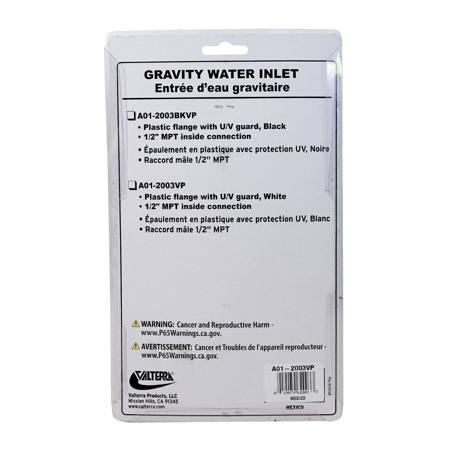 Valterra | Gravity Fill for RV Fresh Water Inlet | A01-2003VP | White - Image 5