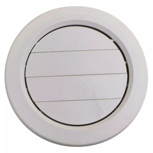 Valterra | 5" Louvered Adjustable A/C Ceiling Register 7/8" Collar | A10-3359VP | Round | White