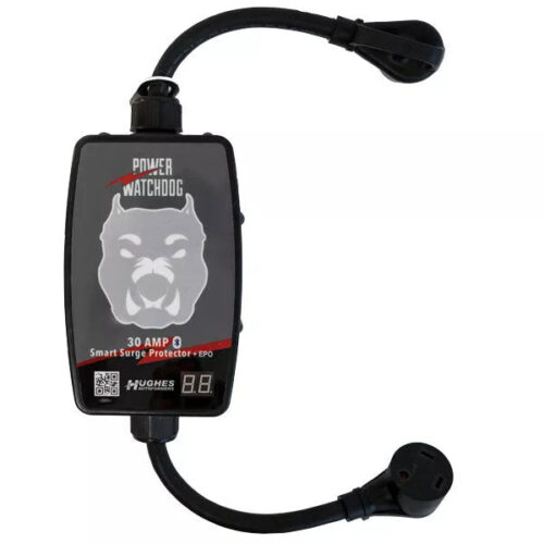 Hughes Auto | 30 Amp Bluetooth Surge Protector | PWD30-EPO | With Auto Shutoff | Portable