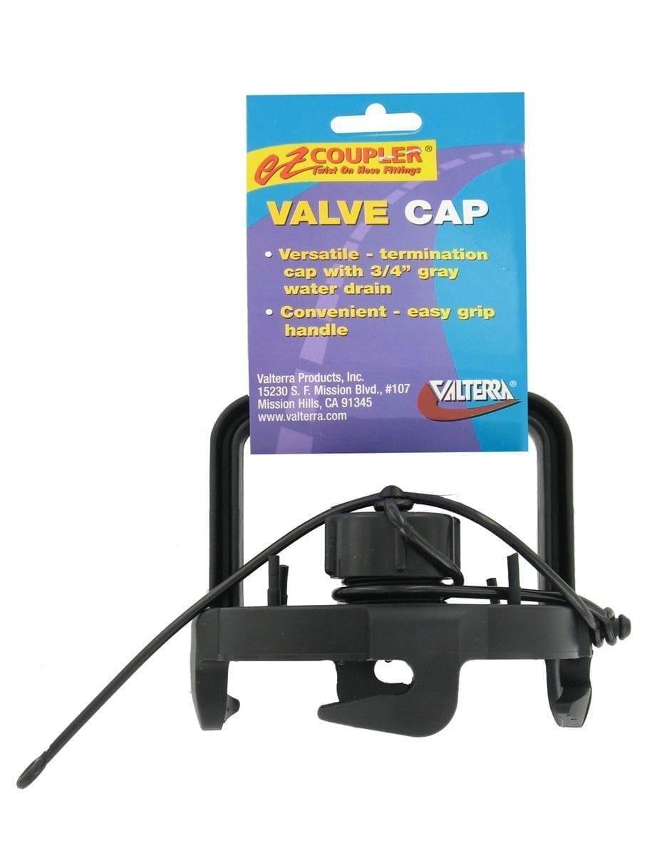 Valterra | RV Sewer Hose Terminantion Cap | F02-3106BK | 3" | with Hose Connection | with Handle | Black - Image 2