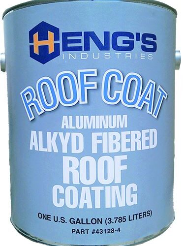 Hengs | Alkyd Fibered Roof Coating for Metal / Fiberglass Roofs | 43128-4 | 1 Gallon | Silver| Covers 80' - 100'