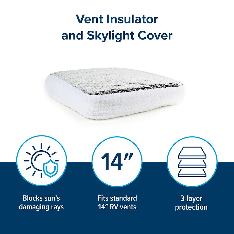 Camco | Reflective RV Vent Insulator | 45192 | 14" x 14" - Image 8