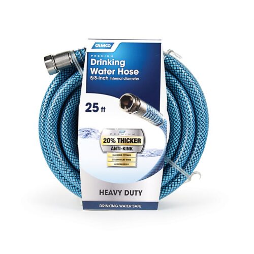 Camco | TastePURE Premium Drinking Water Hose with 2 Springs | 22833 | Fresh Water | 25'