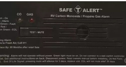 MTI Industries | Dual LP/CO Alarm | Flush Mount | 35-742-BL | Black