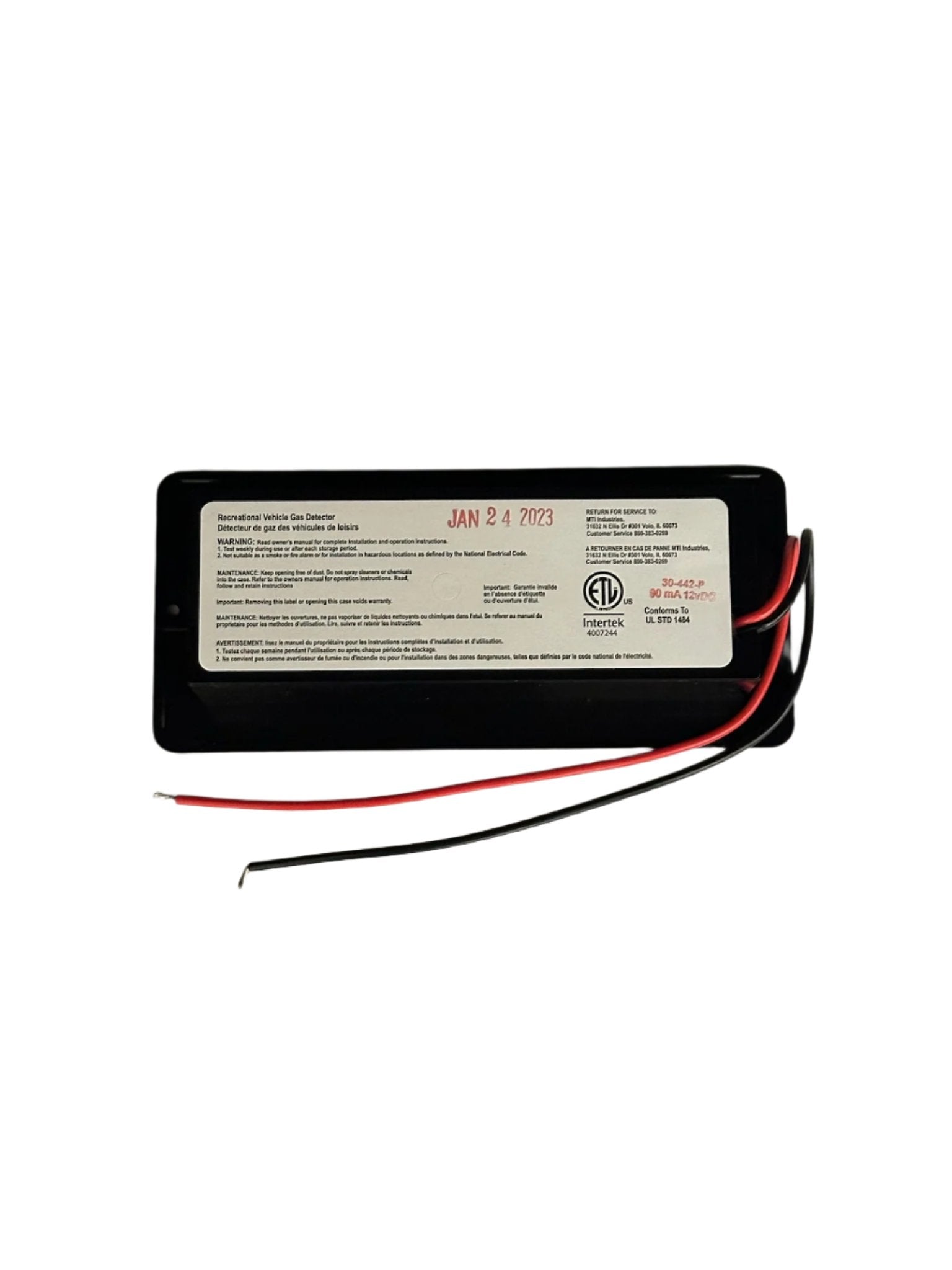 MTI Industries | Flush Mount LP Gas Detector | 30-442-P-BL | Black - Image 2