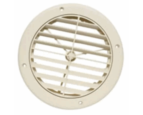 Valterra | 5" Louvered Adjustable A/C Ceiling Register | A10-3362VP | Round | White