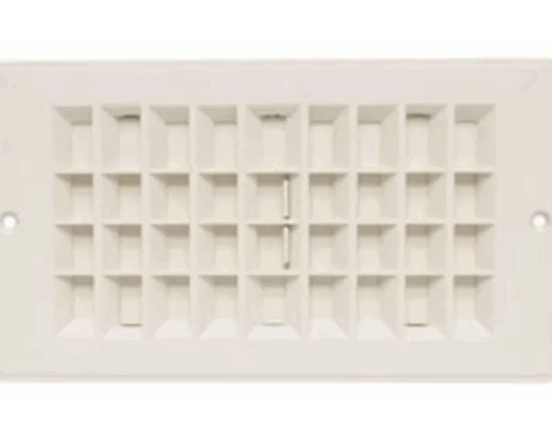 Valterra | Floor Register with Damper - Plastic 4" x 8" | A10-3364VP | White