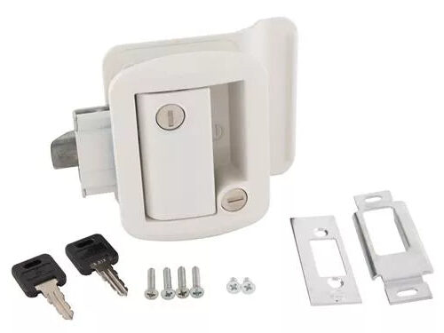 AP Products | Travel Trailer Entry Lock | 013-571 | White