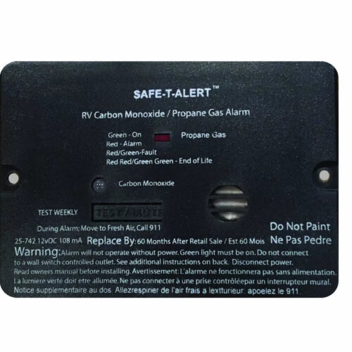 MTI Industries | Mini Dual LP/CO Alarm | Flush Mount | 25-742-BL | Black